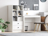 Desk with Drawer with Shelf with Storage 2 pcs White 3337305