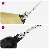 Boat Rope 15 m 2 White and Black Polyester 42029769