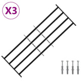 Security Grille for Windows with 4 Crossbars 3 pcs 93-174 cm 42031290
