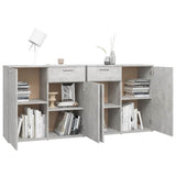 Sideboard Concrete Grey 160x36x75 cm Engineered Wood 3074931