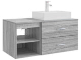 Bathroom Furniture Set 2 pcs Grey Sonoma Engineered Wood 3403893