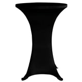Standing Table Cover 60 cm Black Stretch 4 pcs 279071