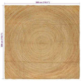 Area Rugs Natural 300 x 300 cm Jute 42010528