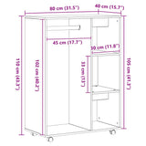 Wardrobe Artisan Oak 80x40x110 cm Engineered Wood 856669