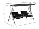 2 seats Outdoor Patio Swing Chair 59838126