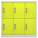 Locker Cabinets 2 pcs Light Grey and Green 90x45x92.5 cm Steel 3095234