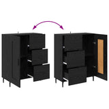 Highboard with Drawer 2 pcs Black Oak Engineered Wood 3416147