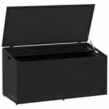 Garden Storage Box Black 110x50x58 cm Poly Rattan 4104069