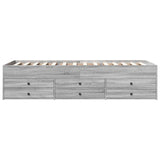 Daybed with Drawers without Mattress Grey Sonoma 90x190 cm Single 3280886