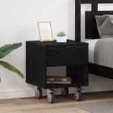 Bedside Table 2 pcs Black Oak 40.5 x 40 x 48 cm Engineered Wood 891059