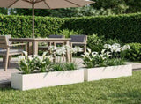 Garden Planter 2 pcs White 80 x 20 x 20 cm Cold-rolled Steel 8005165