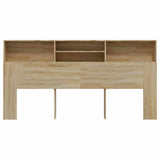 Headboard Cabinet Sonoma Oak 200x19x103.5 cm 811892