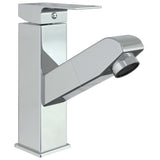 Bathroom Basin Faucet with Pull-out Function Chromed Finish 157x172 mm 149075