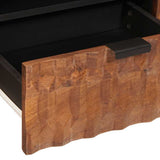 TV Cabinet with Drawer Acacia Brown Finish 105 x 33 x 46 cm 4017914
