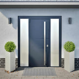 Garden Planters 2 pcs Triangular 40x34.5x75 cm Stainless Steel 851166