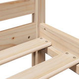 Bookcase Bed without Mattress 135x190 cm Double Solid Wood Pine 3322197