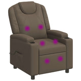 Recliner Massage Chair Grey 75 x 95 x 106 cm Fabric 42051150