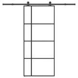Sliding Door with Hardware Set 90x205 cm ESG Glass&Aluminium 3332919