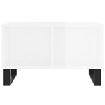 ZNTS Coffee Table High Gloss White 60x50x36.5 cm Engineered Wood 830550