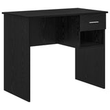 Desk with Drawer Black Oak 90 x 49 x 75 cm Engineered Wood 869267