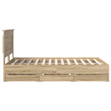 Bed Frame with Drawer Sonoma Oak 120 x 190 cm Engineer Wood 3410188