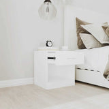 242547 Nightstand 2 pcs with Drawer White