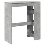 ZNTS Bar Table with Racks Concrete Grey 90x40x103.5 cm Engineered Wood 854376