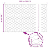 Welded Wire Fence 50 x 0.4 m Hot-Dip Galvanised Steel 3337020