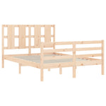 ZNTS Bed Frame without Mattress 120x200 cm Solid Wood 3194111