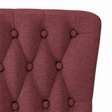 Slipper Chair Wine Red 56.5 x 70 x 110 cm Fabric 42020681