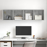 Wall-mounted TV Cabinet Concrete Grey 37x37x142.5 cm Engineered Wood 805493
