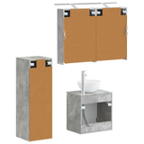 Bathroom Furniture Set 4 pcs Concrete Grey 3407410