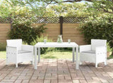 Garden Dining Set 3 pcs White Polypropylene 3378684