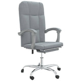Reclining Office Chair Light Grey Fabric 349637