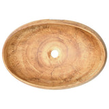Countertop Basin Brown Oval 59x40x15 cm Ceramic 155079