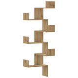 Wall Corner Shelf Artisian Oak 45x45x147 cm Engineered Wood 852644