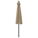 Garden Parasol with Aluminium Pole Taupe 300x155 cm Half 44594