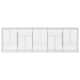Gabion Basket with Cover 500x50x150 cm Galvanised Iron 3295158