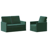 Sofa Set 2 pcs Dark Green Velvet 3433192