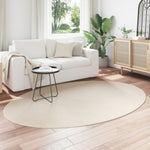ZNTS 'HUARTE' Beige Rug 160x230 cm Oval 4103618