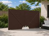 Balcony Privacy Screen Rectangular 200 x 400 cm Polyester Brown 42037159
