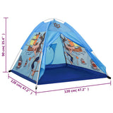 Children Play Tent with 250 Balls Blue 120x120x90 cm 3107743
