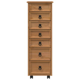 Rolling Cabinet with Drawers CORONA Honey Brown 42040535