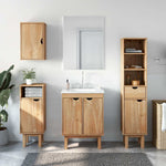 ZNTS 4 Piece Bathroom Furniture Set OTTA Solid Wood Pine 3307683