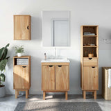 ZNTS 4 Piece Bathroom Furniture Set OTTA Solid Wood Pine 3307683