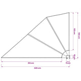 Collapsible Balcony Side Awning Grey 160x240 cm 41574