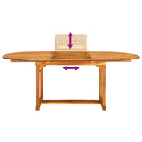 7 Piece Garden Dining Set Solid Wood Acacia and Textilene 3279301