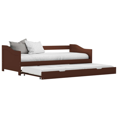 Pull-out Sofa Bed Frame without Mattress Dark Brown 90x200 cm 283152