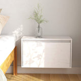 Wall Cabinet White 60x30x35 cm Solid Pinewood 813447