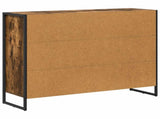 Side Cabinet Smoke Oak 96.5 x 30 x 75 cm Engineered Wood 886608